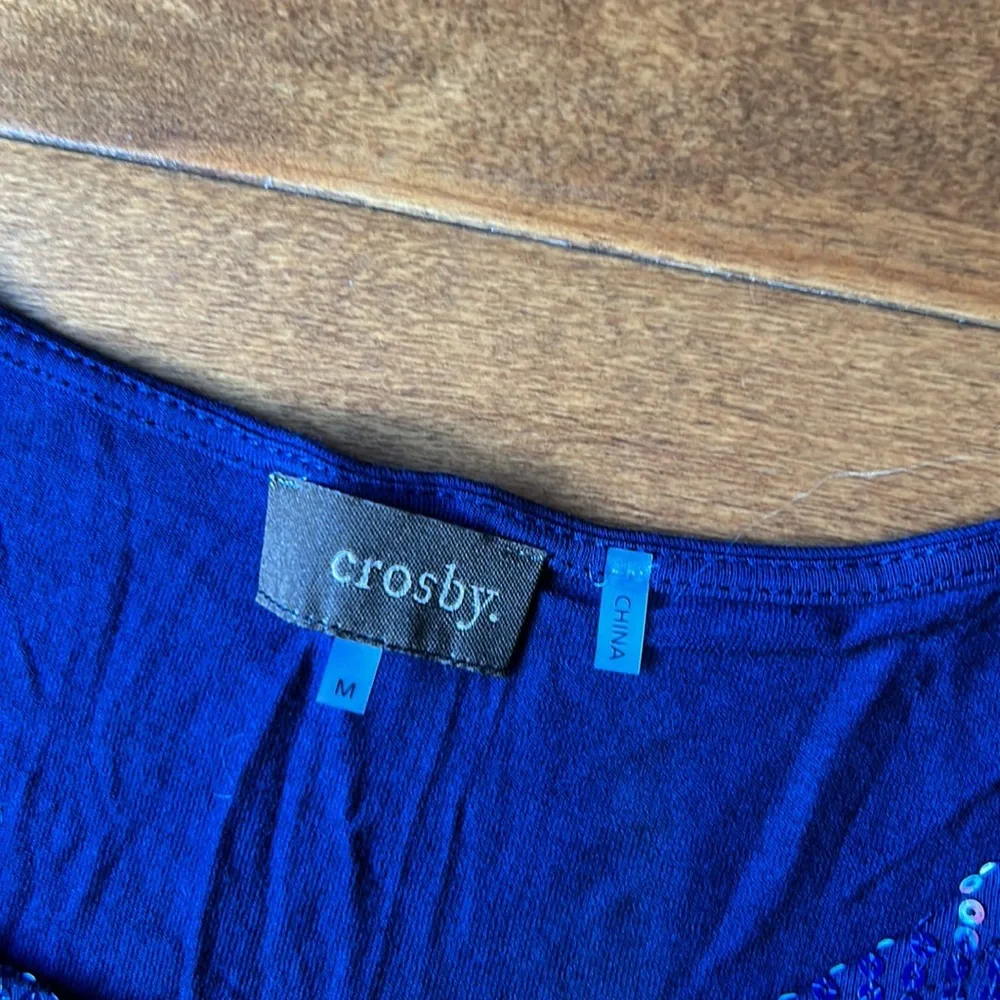 Blue Sequin Top - Picture 2 of 3